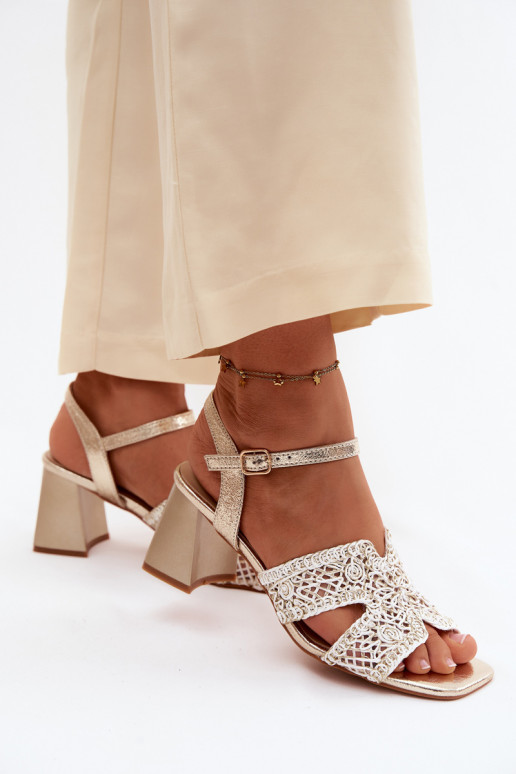 Goldene Damen-High Heels Vinceza 20282