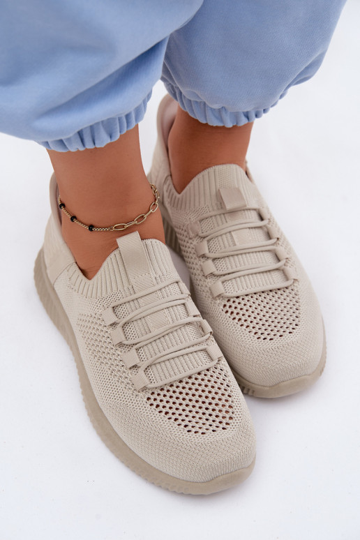 Sandfarbene Slipper-Sneaker Olive