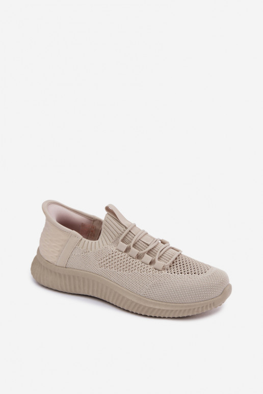 Sandfarbene Slipper-Sneaker Olive