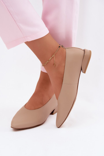 Ballerinas mit breiten Absätzen Beige Hoshi 2