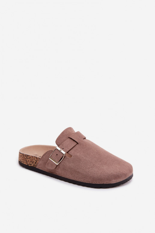 Hausschuhe Verstopfungen Feminin mit Schnallen Beige Lacey