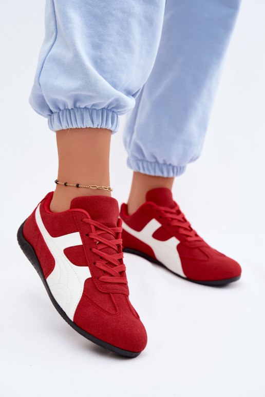 Sneakers Stilvollllschuhe Feminin rote Farbe Es mussple