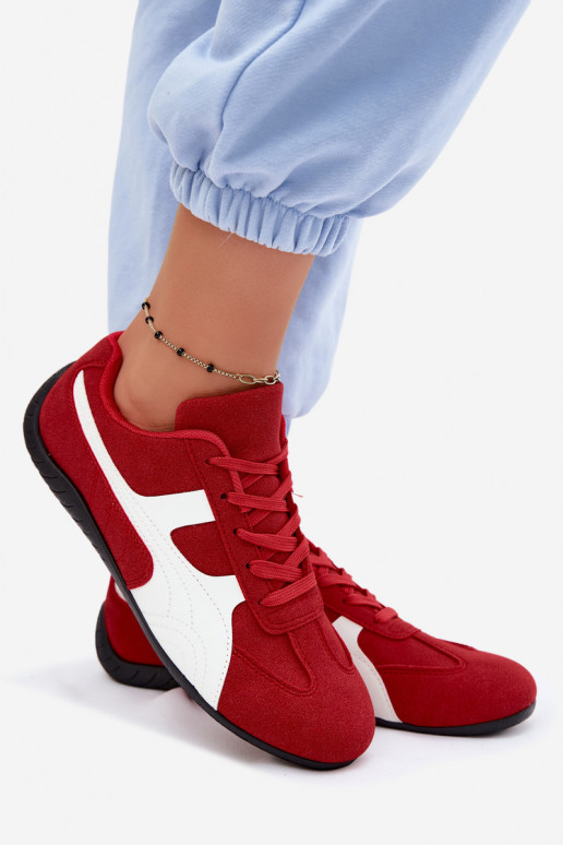 Sneakers Stilvollllschuhe Feminin rote Farbe Es mussple