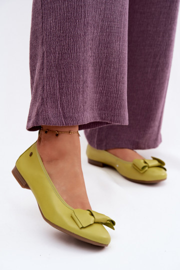 Ballerinas mit Bändern Es mussciejka P6802-09 Kalkstein 2