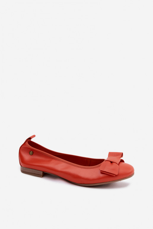 Ballerinas mit Schleifen in Orange