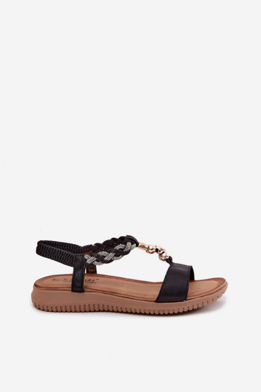 Flache Sandalen für Frauen in Schwarz