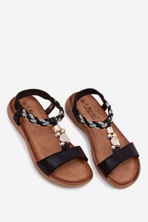 Flache Sandalen für Frauen in Schwarz