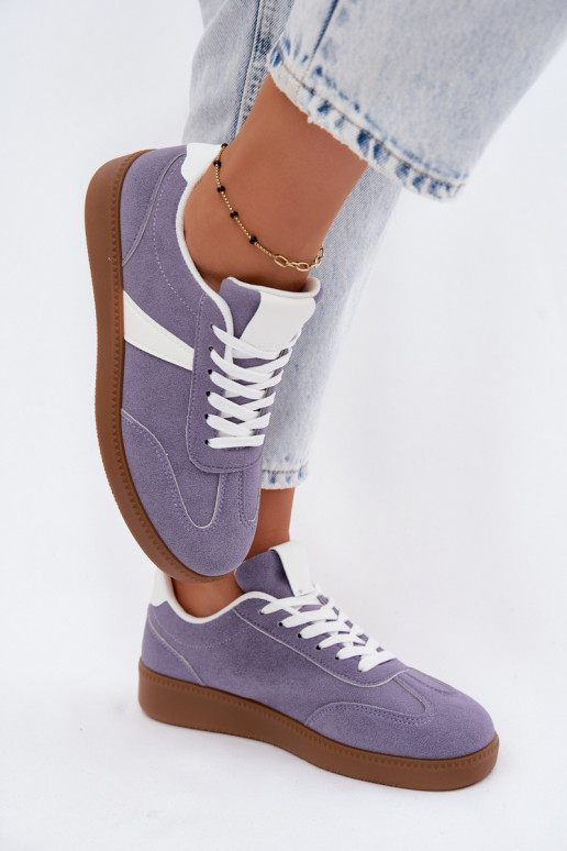 Sneakers Stilvollllschuhe FemininImitacji aus INildlederu Violette Farbe Calira