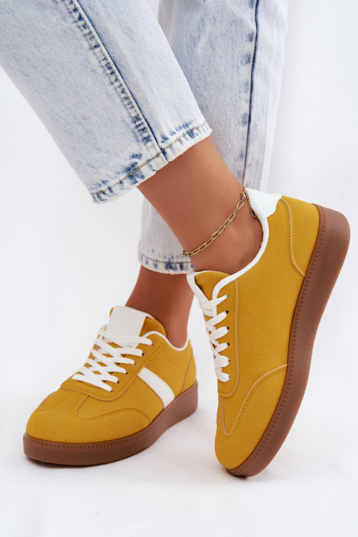 Sneakers Stilvollllschuhe FemininImitacji aus INildlederu gelbe Farbe Calira