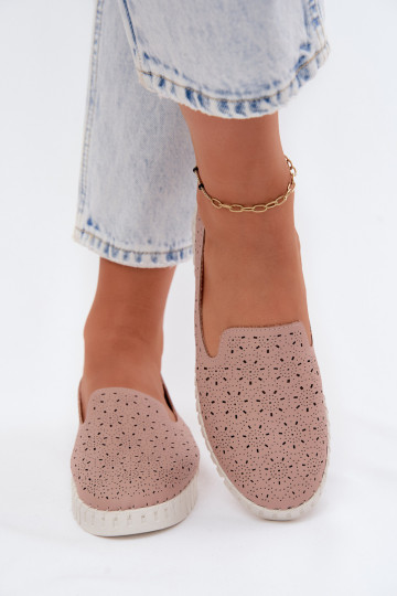 Rosa durchbrochene Slipper Salty 2