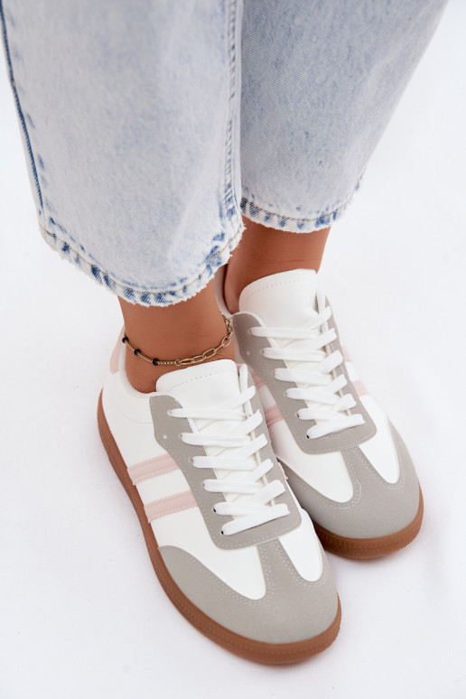 Sneakers Stilvollllschuhe Feminin INeiß-pinke Farbe Seabell