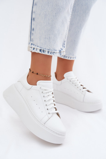 Weiße Plattform-Sneakers Zazoo N408S2