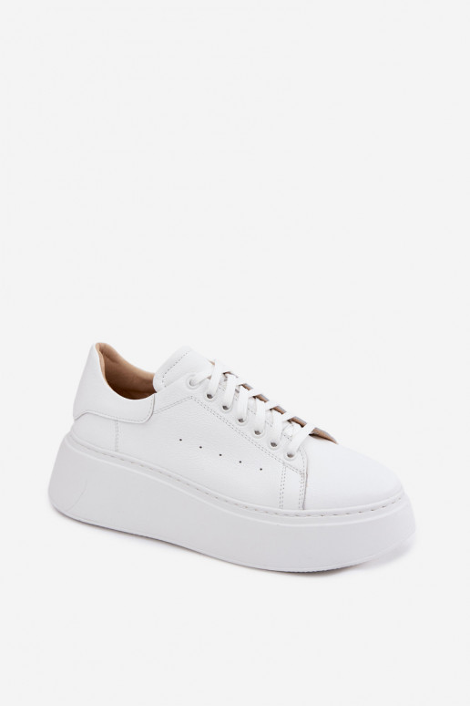 Weiße Plattform-Sneakers Zazoo N408S2