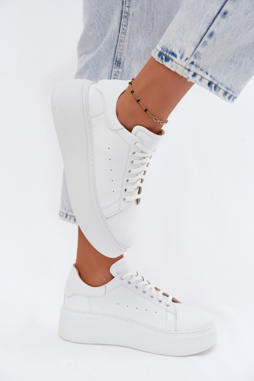 Weiße Plattform-Sneakers Zazoo N408S2