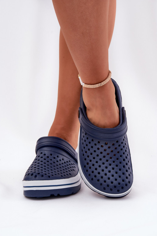 Leichte Damen dunkelblaue Slipper Ardanica