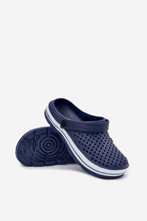 Leichte Herren dunkelblaue Slipper Tai Turiravena
