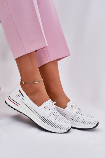 Damen weiße Plateauschuhe Violeth