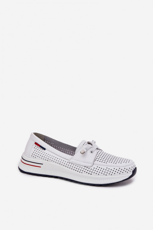 Damen weiße Plateauschuhe Violeth