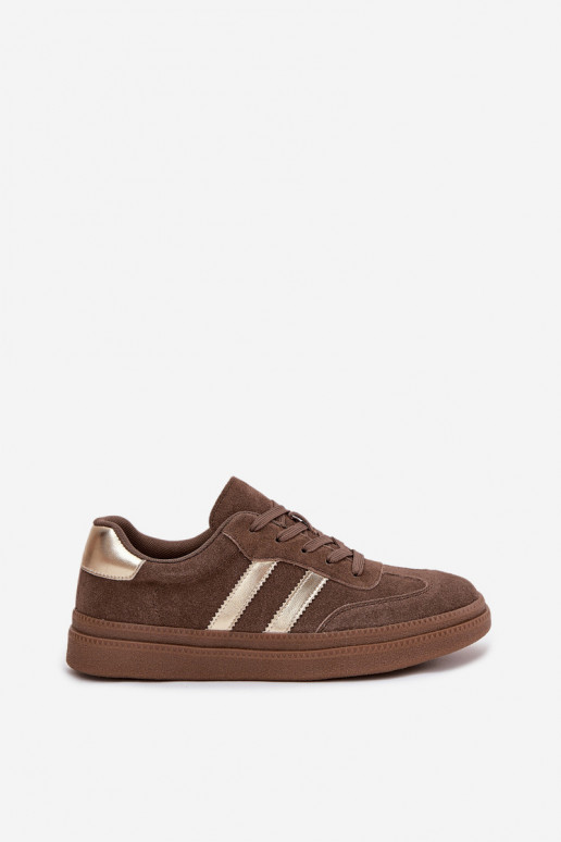 Herren braune Wildledersneaker auf Plattform Sylviona
