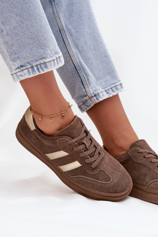 Herren braune Wildledersneaker auf Plattform Sylviona
