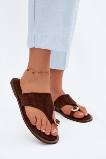 gleichschenklig Hausschuhe Hausschuhe Feminin Mit Dekorationen Detalem CzekoladoZue Fedira 2