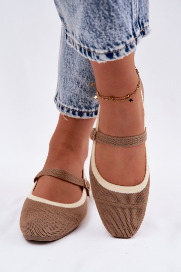 gleichschenklig BallerinasNetzgo Es mussterialu braune Farbe Zelisa 2