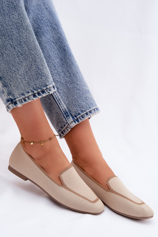 Textilmokassins gleichschenklig Beige Selisa