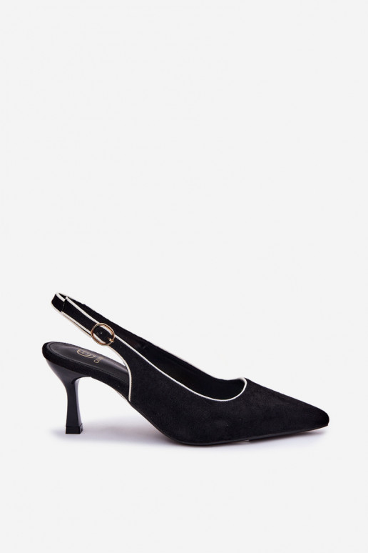 Damen Sandalen mit dünnen Absätzen in schwarzer Farbe Relmira