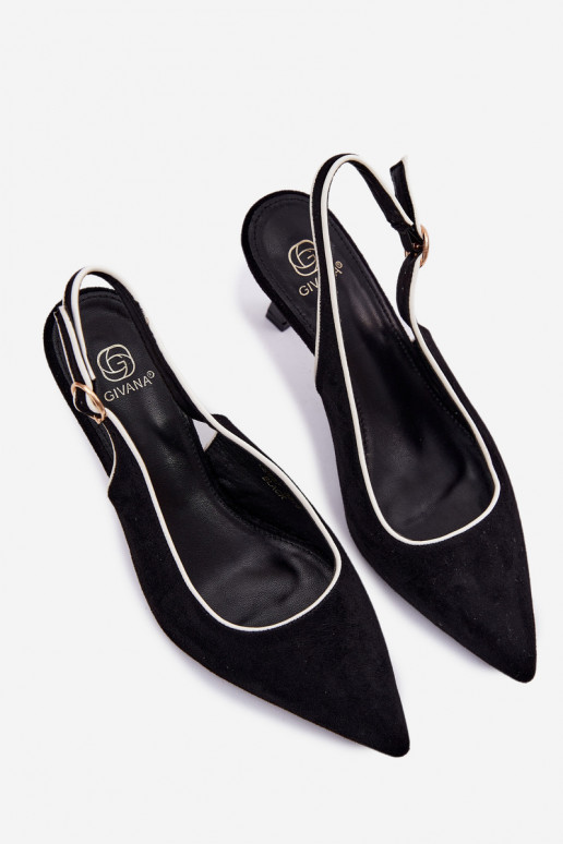 Damen Sandalen mit dünnen Absätzen in schwarzer Farbe Relmira