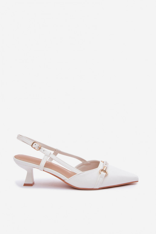 Damen Sandalen mit spitzen Absätzen in weißer Farbe Felessa