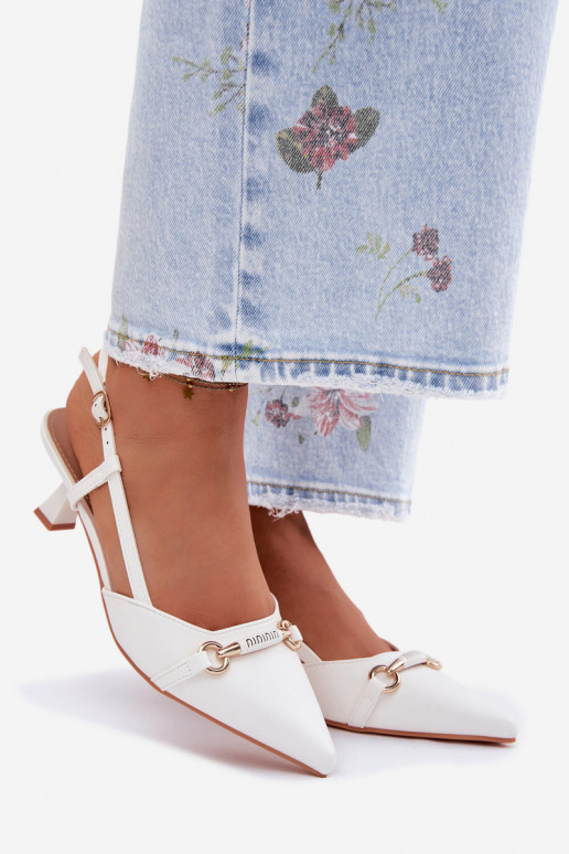 Damen Sandalen mit spitzen Absätzen in weißer Farbe Felessa