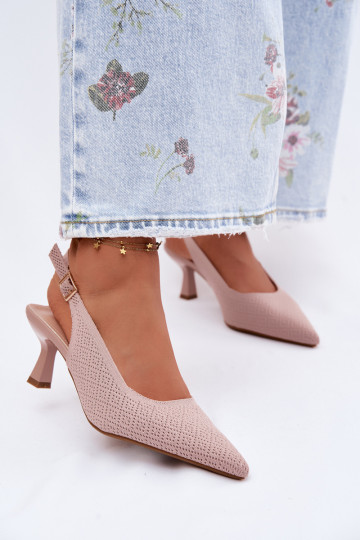  Sandalen mit hohen Absätzen pinke Farbe Delessa 2