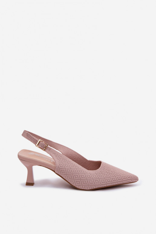 Hochhackige Sandalen in rosa Farbe Delessa