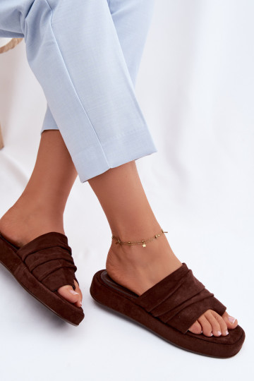 Damenhausschuhe Mit Rüschen CzekoladoZue Gelmira