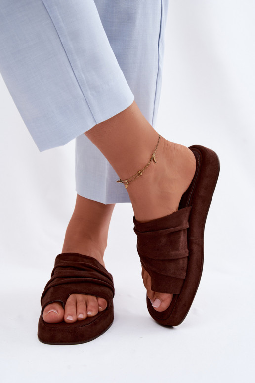 Damenhausschuhe Mit Rüschen CzekoladoZue Gelmira