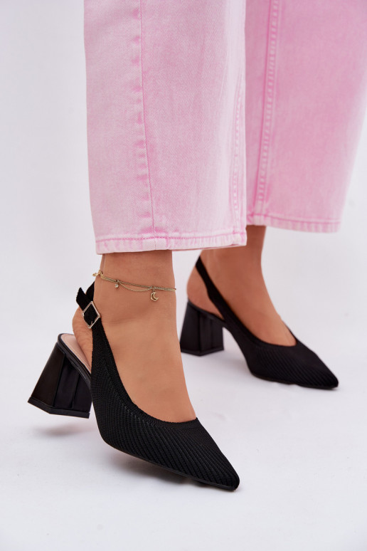 Schwarze Sandalen mit Absätzen Elissea