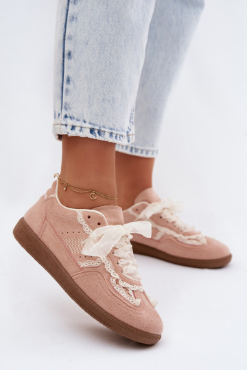 Rosa Damen-Sneaker mit Schnürsenkeln Ilrene