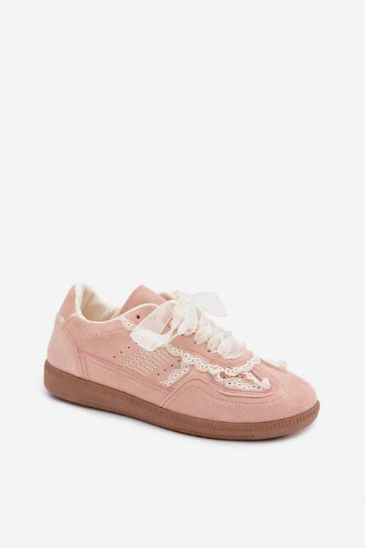 Rosa Damen-Sneaker mit Schnürsenkeln Ilrene