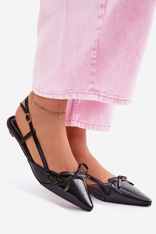 DamensandalenImitacji Skóry Auf niedrigem Absatz schZuarze Farbe Jelmera