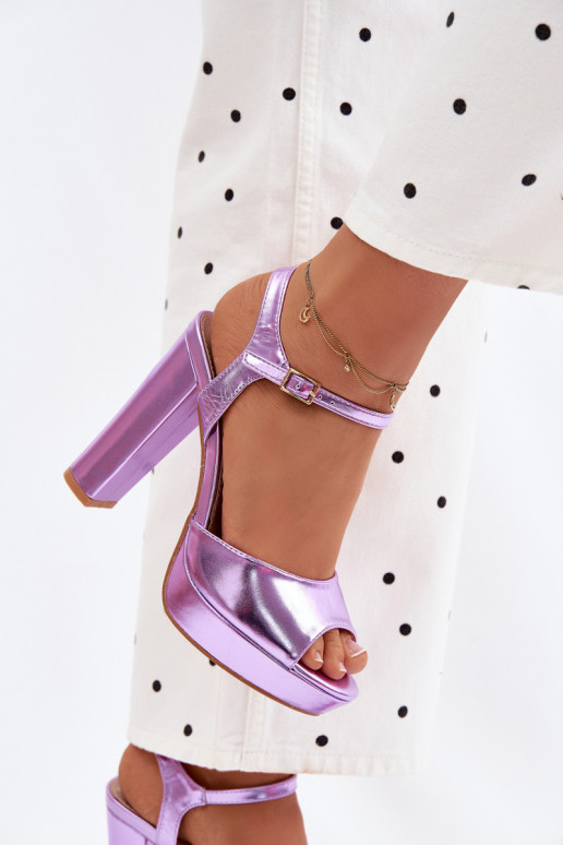 Lila High-Heels Sandalen Nelissey