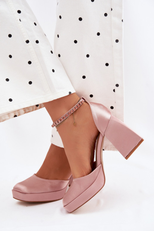 Sandalen mit AbsätzenSatynoZuym INykończeniem Szampańskie Calistae