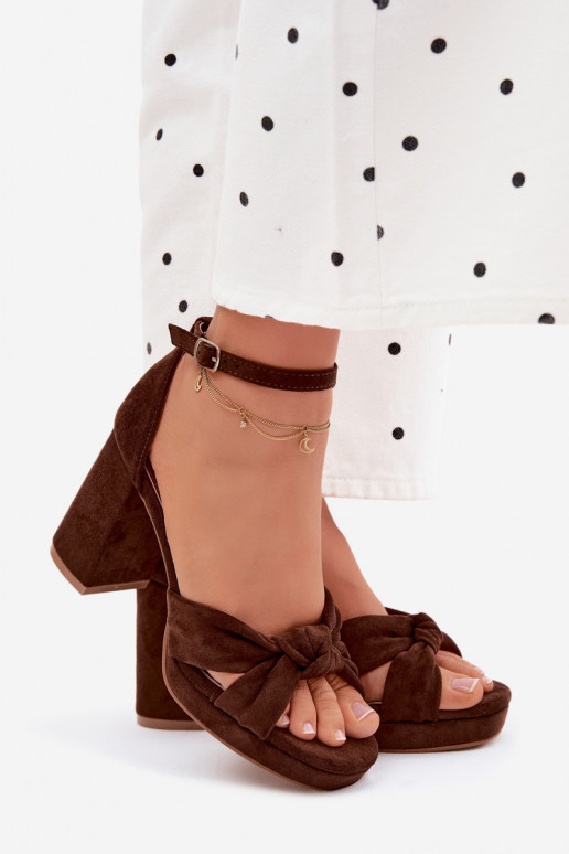 Damen-Sandalen mit hohen AbsätzenImitacji aus INildlederu CzekoladoZue Rosetta