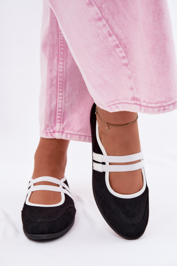 Ballerinas Sportlicher StilElastycznymi Paskami schZuarze Farbe Donatella