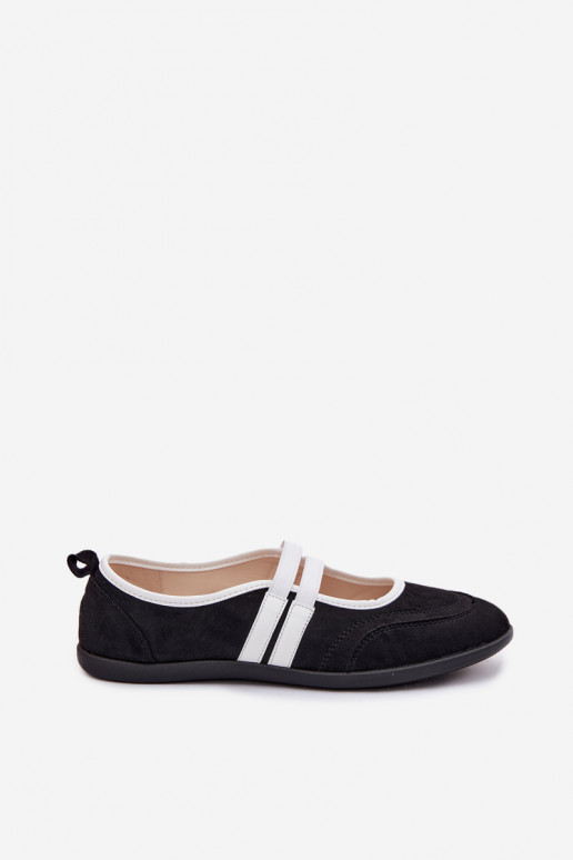 Ballerinas Sportlicher StilElastycznymi Paskami schZuarze Farbe Donatella