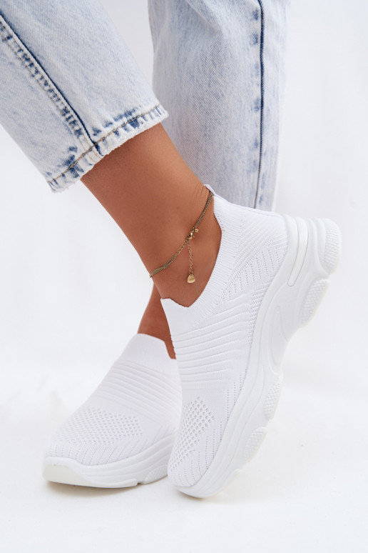 Weiße Damen-Slipper-Sportschuhe Floraine
