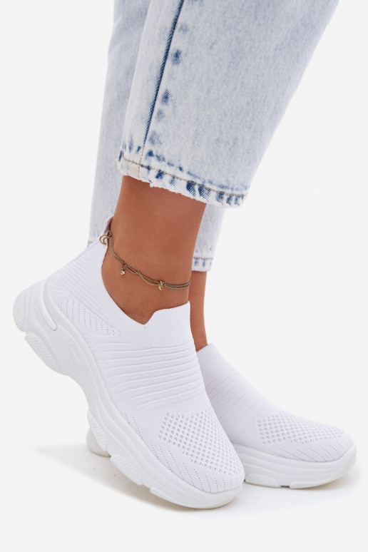 Weiße Damen-Slipper-Sportschuhe Floraine