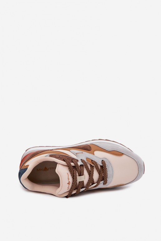 Braune Damen-Sneaker aus Wildleder McArthur MA253IN