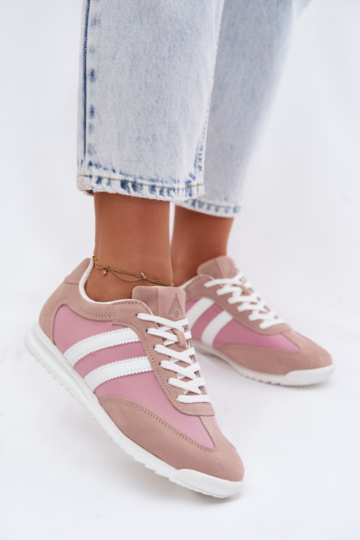aus INildleder Sneakers Stilvollllschuhe Turnschuhe Feminin McArthur MA258IN pinke Farbe