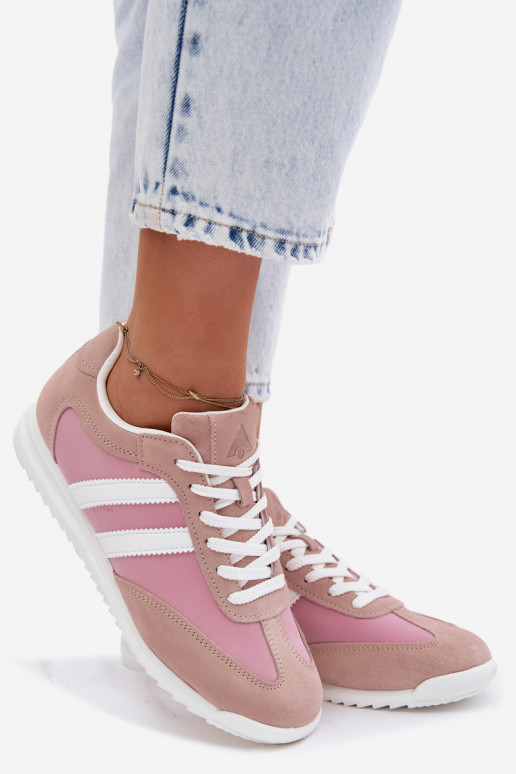 aus INildleder Sneakers Stilvollllschuhe Turnschuhe Feminin McArthur MA258IN pinke Farbe