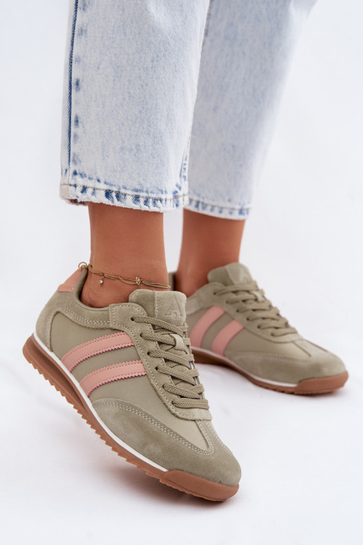 aus INildleder Sneakers Stilvollllschuhe Turnschuhe Feminin McArthur MA258IN grüne Farbe